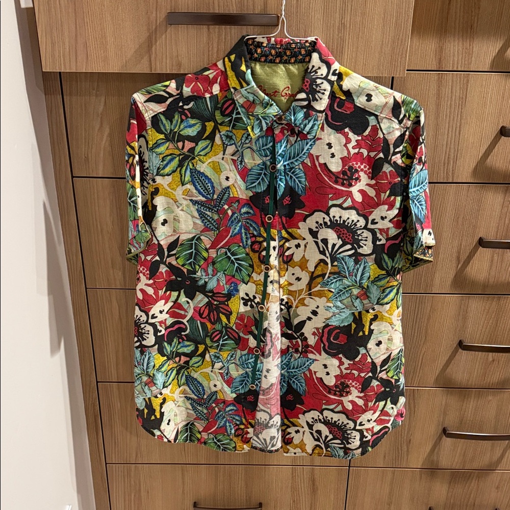 Robert Graham Vibrant Linen Floral Button Down Shirt